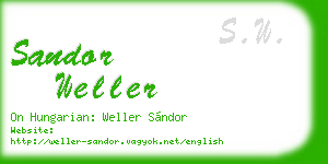 sandor weller business card